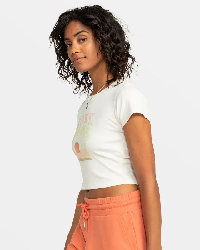 Roxy Roxy All Day Tee-Egret