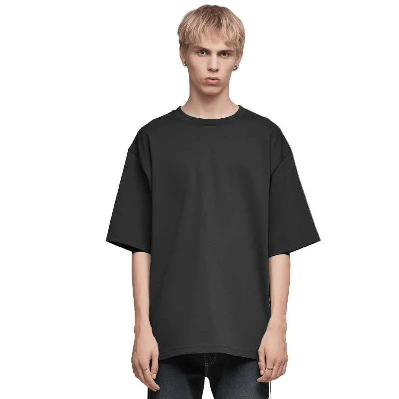 Superconscious Oversized Organic T-shirt - Asphalt Heather Grey