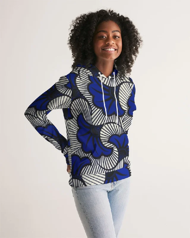 AKH African Fleurs Bleues Women's Hoodie