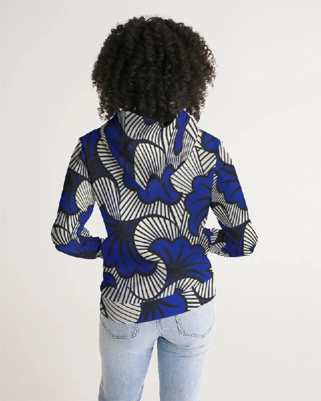 AKH African Fleurs Bleues Women's Hoodie