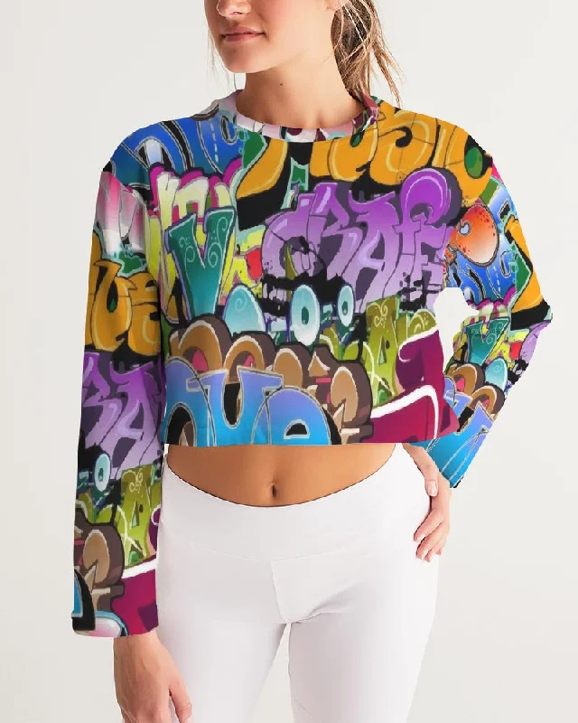 AKH Graffiti Art Women's Cropped Sweatshirt