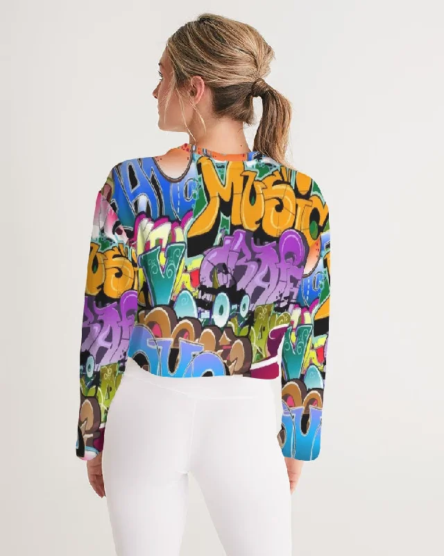 AKH Graffiti Art Women's Cropped Sweatshirt