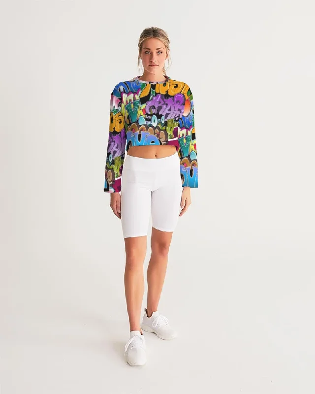 AKH Graffiti Art Women's Cropped Sweatshirt