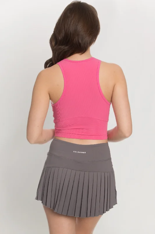 Brink Pink Ribbed Yoga Top