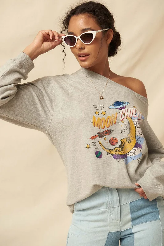 Moon Child Vintage Graphic Sweatshirt