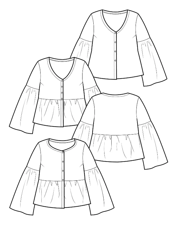 PDF Pattern - Tiered Blouse | The Makers Atelier