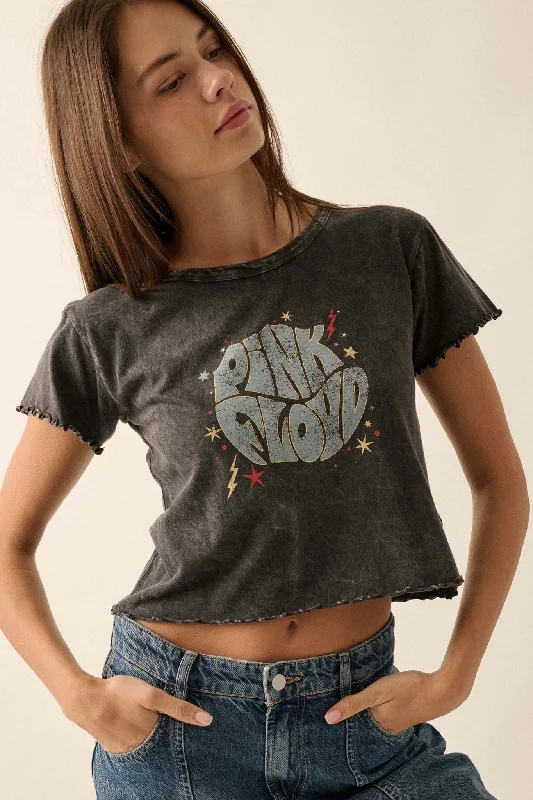 Pink Floyd Logo Vintage-Wash Graphic Baby Tee