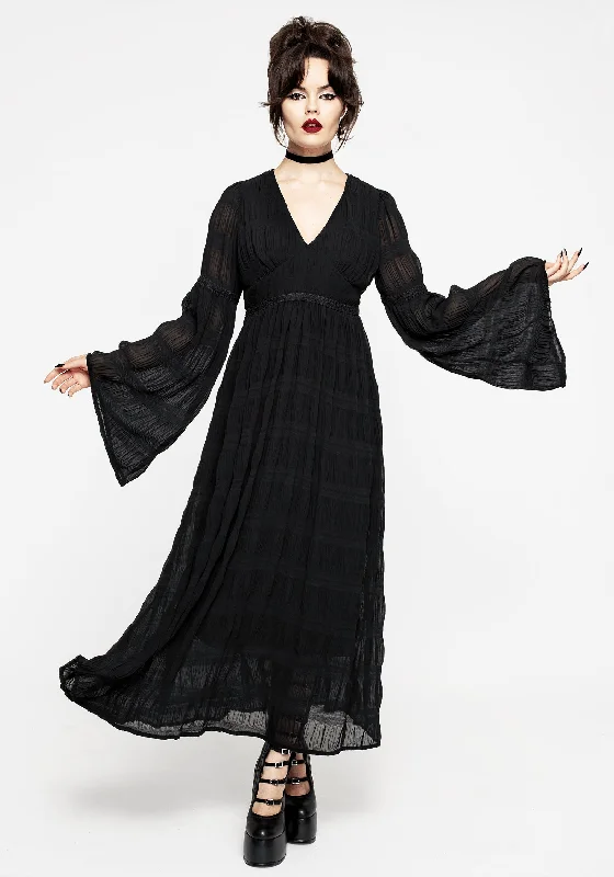 Deirdre Flute Sleeve Maxi Dress