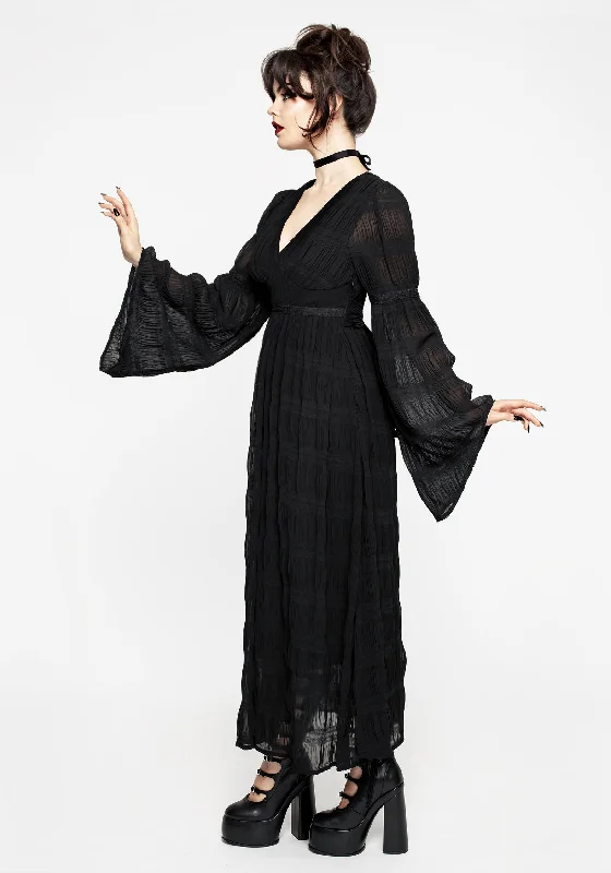 Deirdre Flute Sleeve Maxi Dress