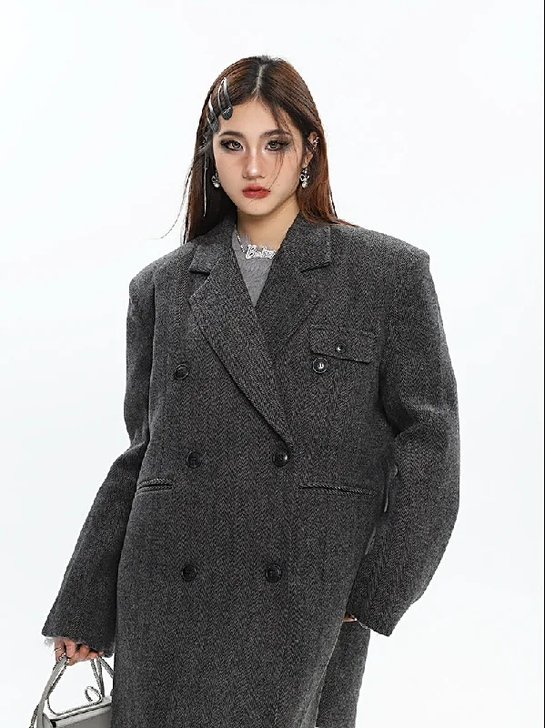 Tia Long Sleeve Button Up Long Sleeve Short Coat