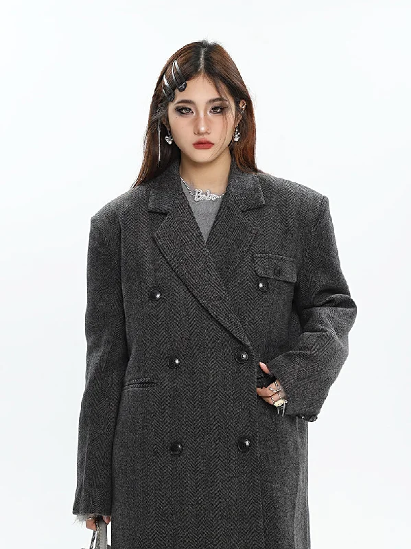 Tia Long Sleeve Button Up Long Sleeve Short Coat