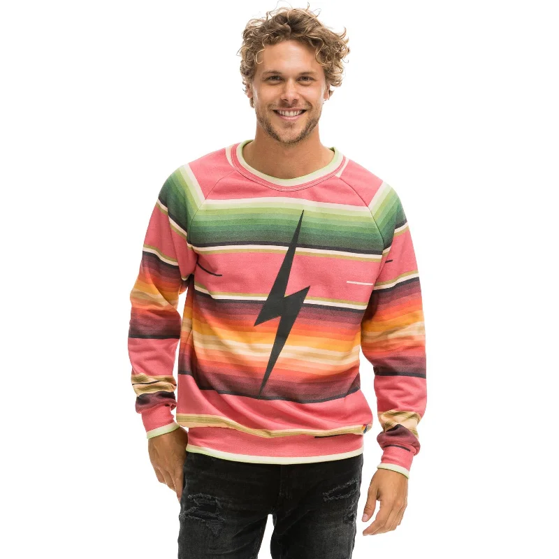 Aviator Nation Pink Serape Bolt Stitch Sweatshirt