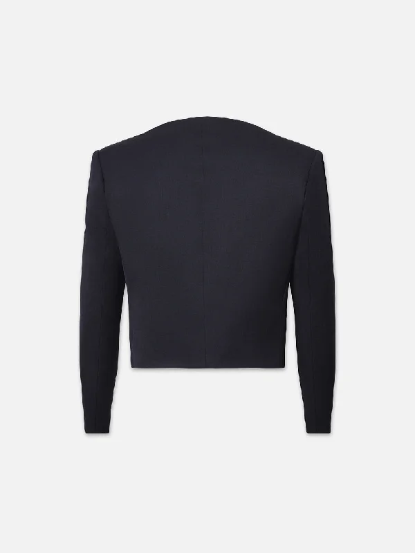 Button Front Jacket -- Navy