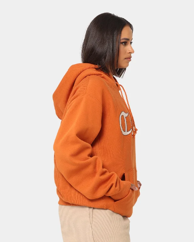 Champion Reverse Weave Cursive Logo Hoodie Cinnamon Haze