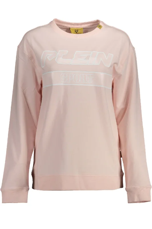 Chic Pink Contrast Detail Sweatshirt