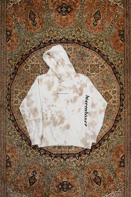 HAND DYEING & LOGO PRINT HOODIE (BEIGE)