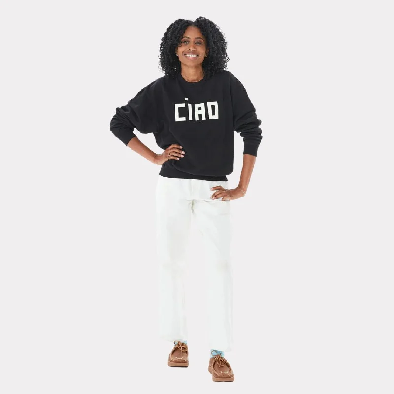 ""Ciao"" Oversized Sweatshirt (Black)