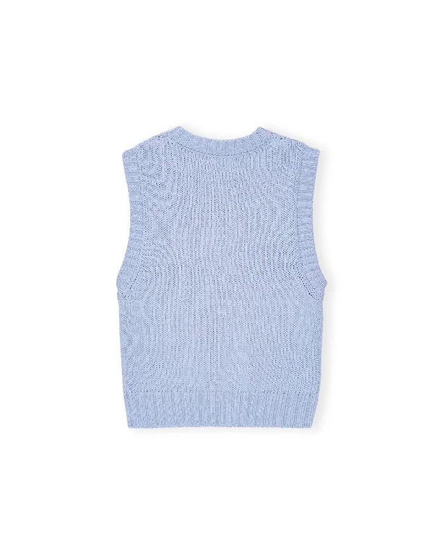 Cotton Rope Vest - Powder Blue