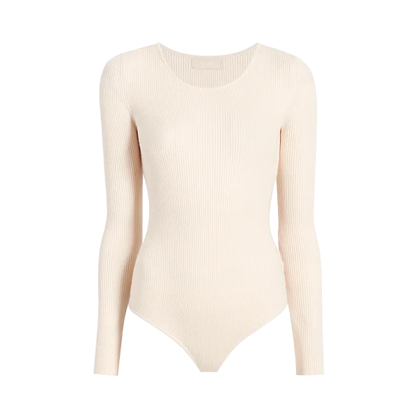 Crewneck Sweater Bodysuit | Bone