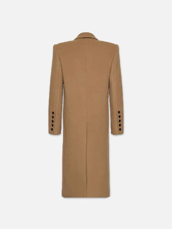 Double Breasted Tailored Coat -- Camel