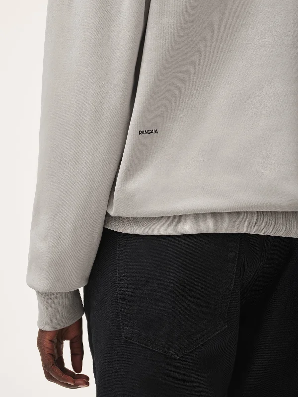 Double Jersey Half Zip Sweatshirt—stone