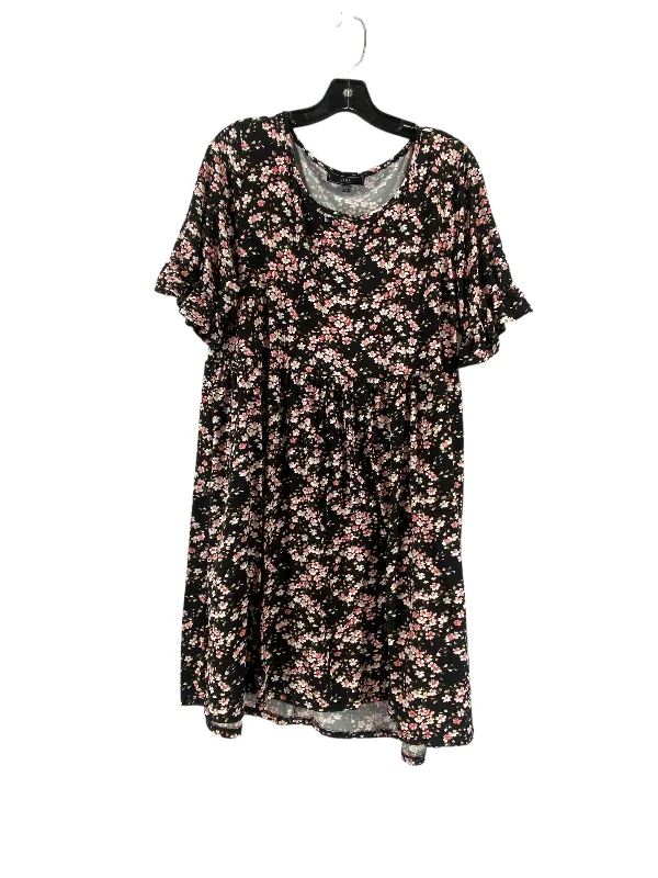 Dress Casual Short By Vibe In Floral Print, Size: 2x