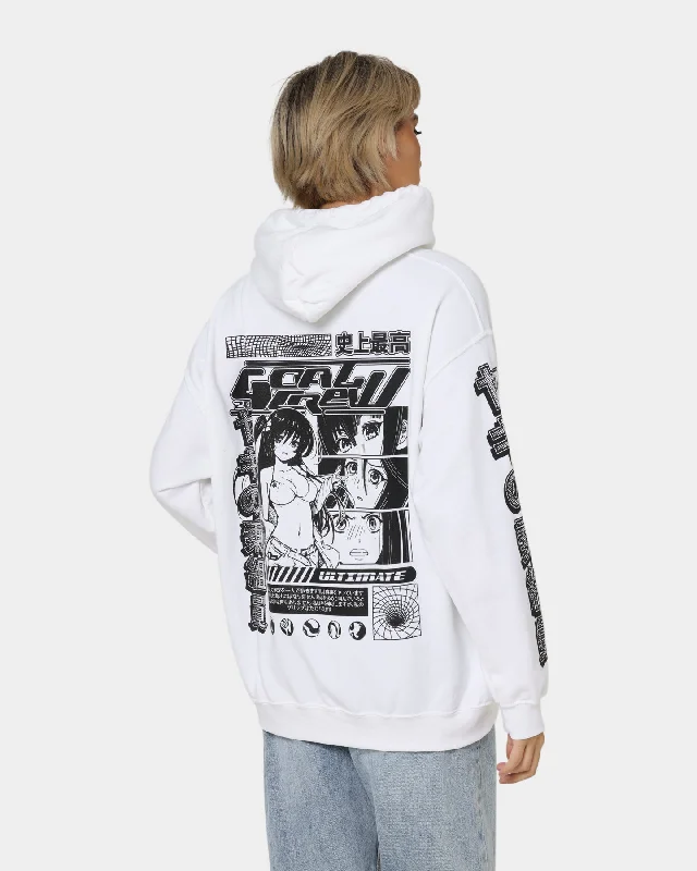 Goat Crew Anime Hoodie White