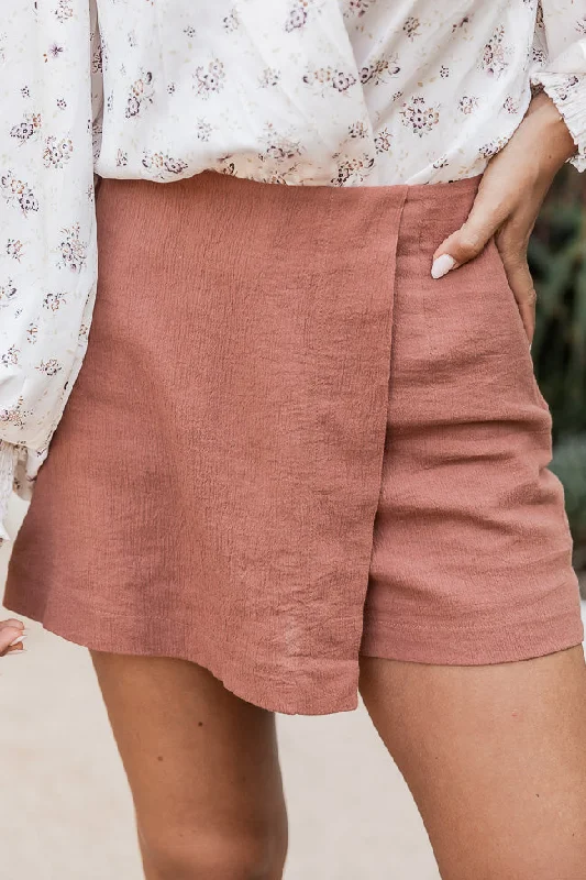 Got That Look Brown Cotton Mini Skort FINAL SALE