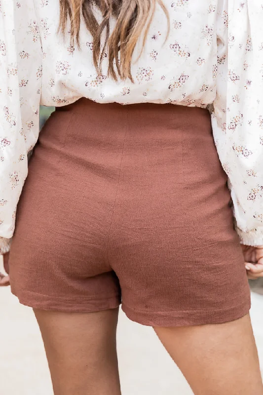 Got That Look Brown Cotton Mini Skort FINAL SALE