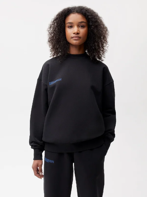 In Conversion Cotton Sweatshirt—black