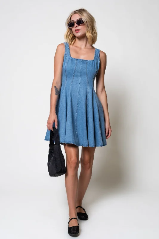 Lark Denim Skater Dress