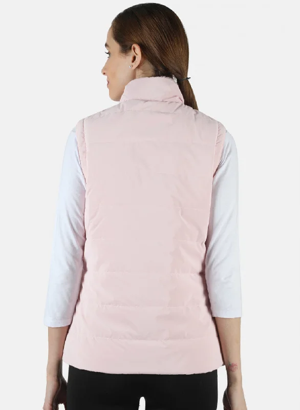 Women Pink Solid Jacket