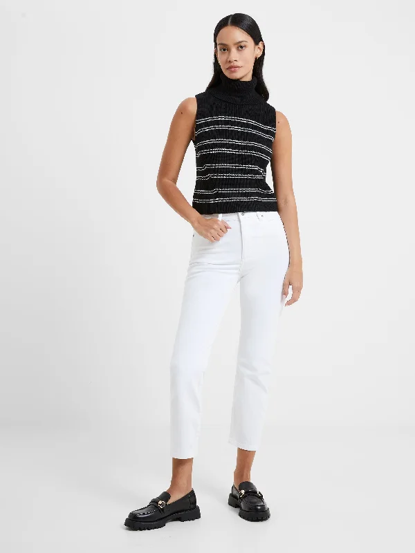 Mozart Stripe Cropped Sleeveless Jumper