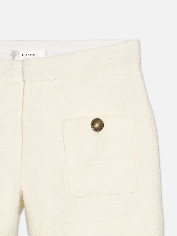 Patch Pocket Trouser Short -- Cream