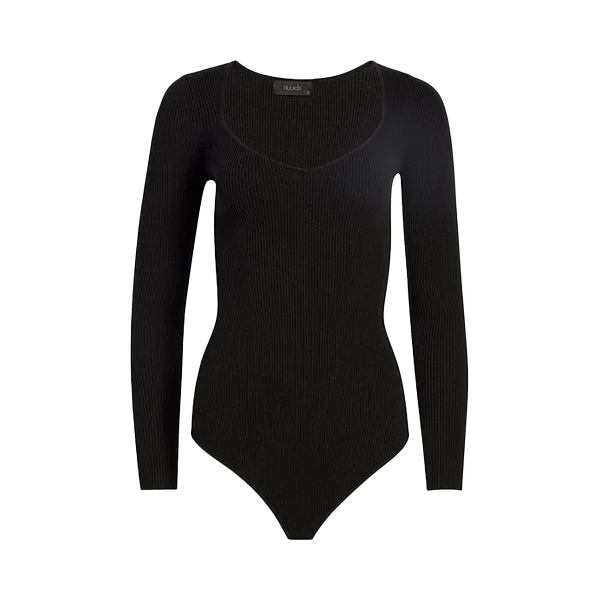 Sweetheart Sweater Bodysuit | Black