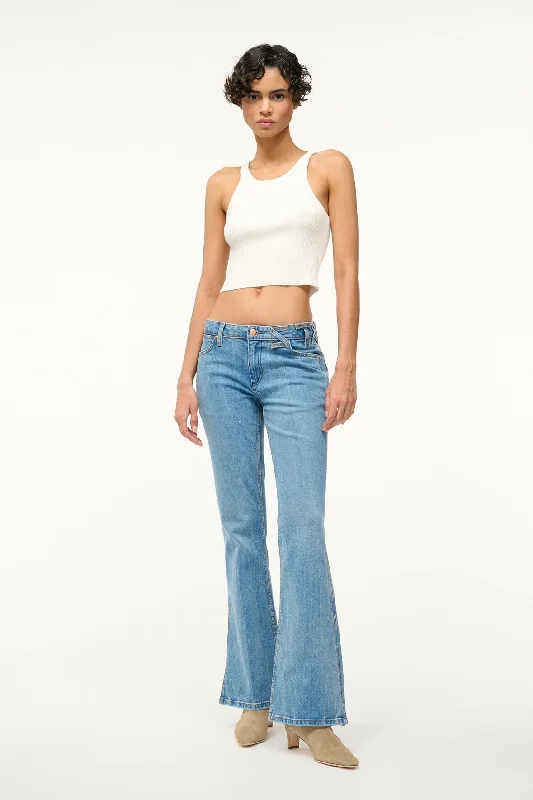 STAUD + WRANGLER THE BIKINI JEAN | MID BLUE