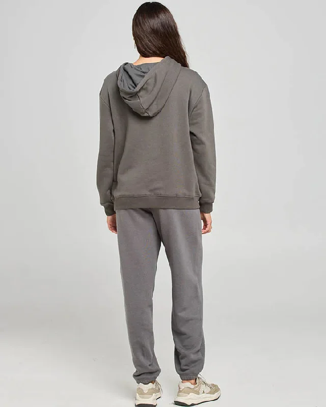 THE MAD HUEYS SPEEDING HUEYS WOMENS PULLOVER CHARCOAL