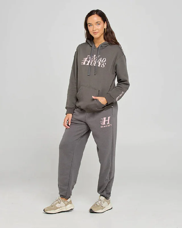 THE MAD HUEYS SPEEDING HUEYS WOMENS PULLOVER CHARCOAL