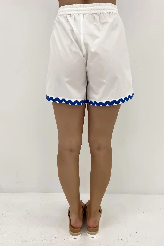 Theo Short White Blue