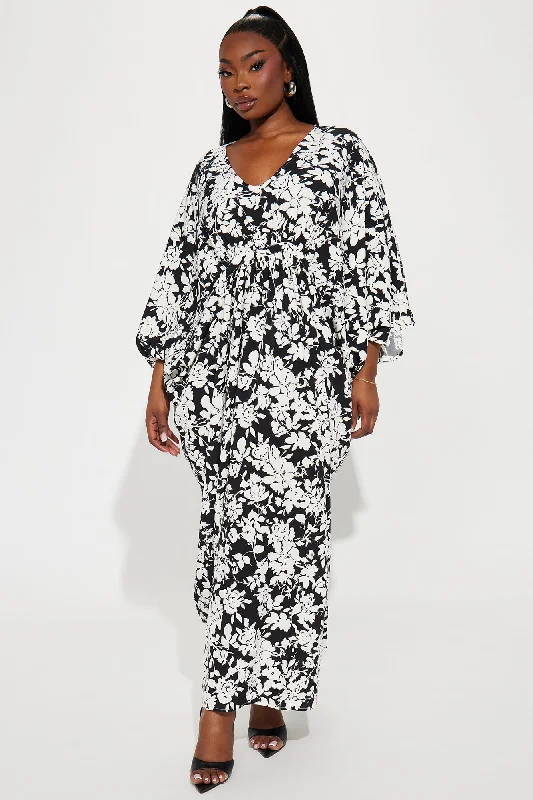 Bella Kaftan Maxi Dress - Black