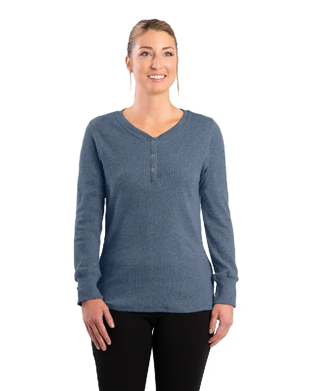 Women's Heavyweight Rib-Knit Long Sleeve Henley