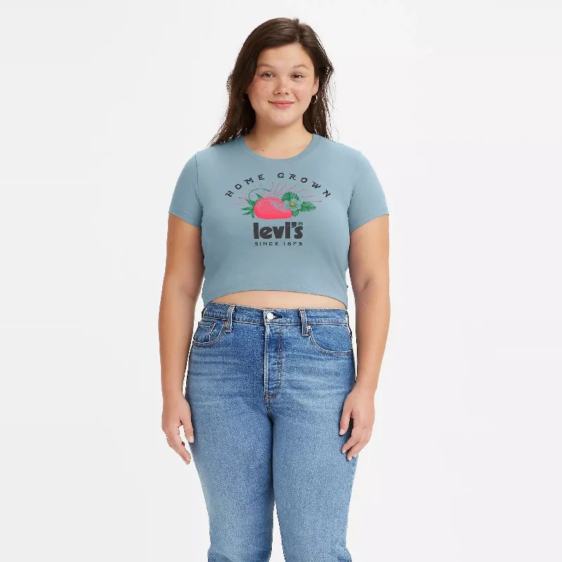 Cropped Jordie Tee (Blue)