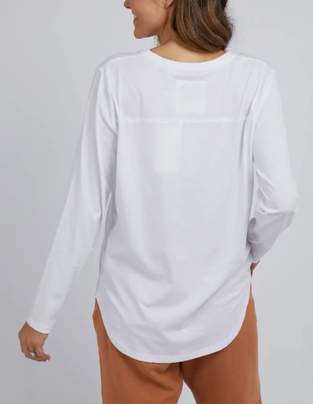 FOXWOOD LONG SLEEVE TEE WHITE