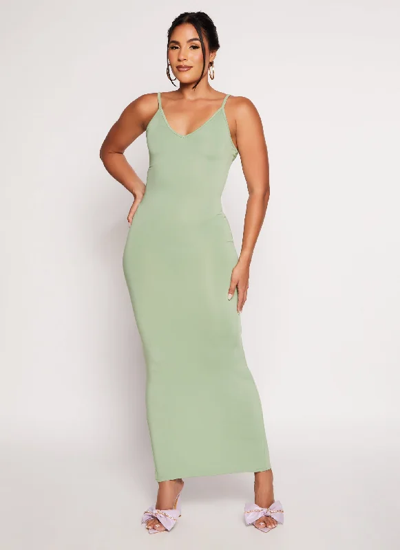 Daisy V Neck Bodycon Maxi Dress