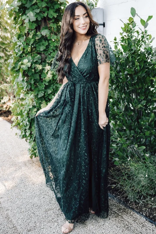 Marseille Embossed Maxi Dress | Green