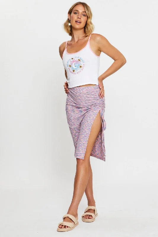 Multi Space Dye Rib Skirt