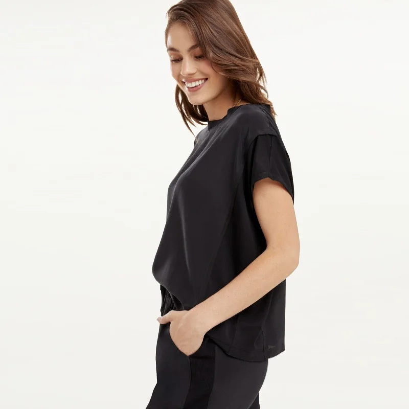 Naya Silk Mix Tee (Black)