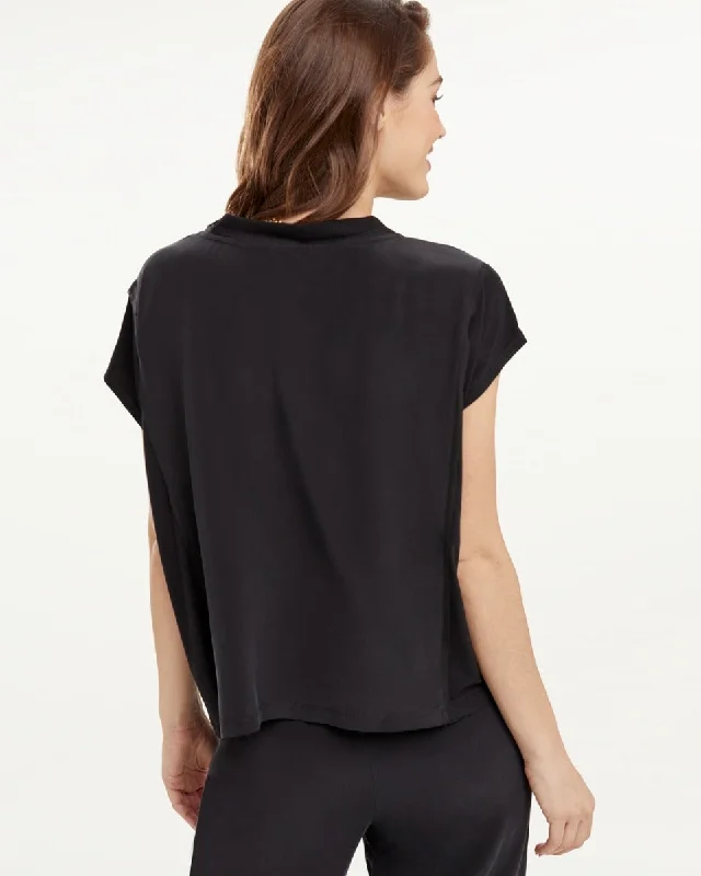 Naya Silk Mix Tee (Black)