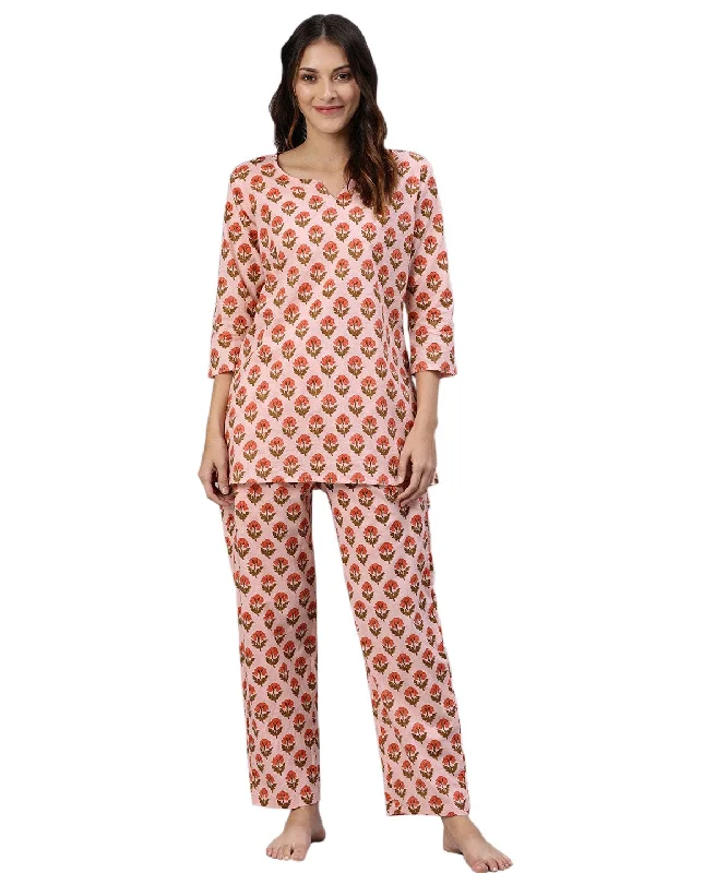 Pink Cotton Loungewear /Nightwear Set