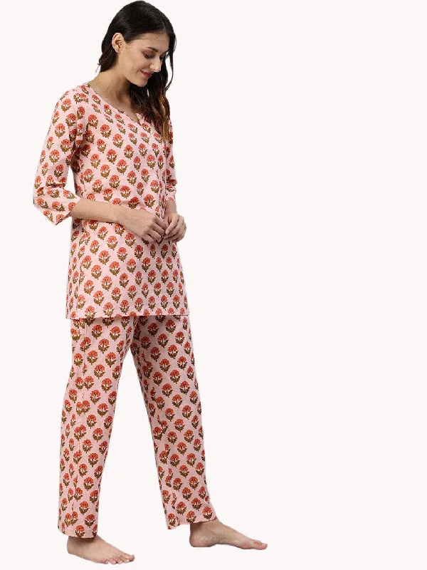 Pink Cotton Loungewear /Nightwear Set